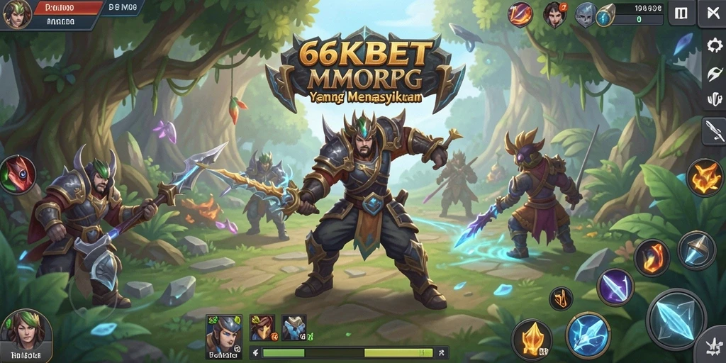 Tampilan screenshot 66KBET menunjukkan aksi seru dalam petualangan MMORPG.
