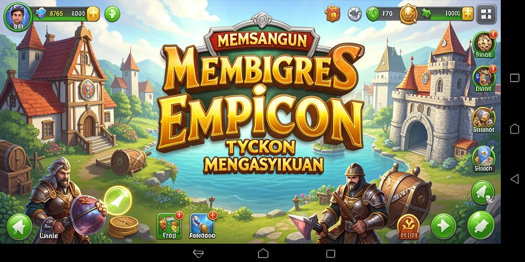 Screenshot gameplay <strong>8768</strong> menampilkan keseruan membangun empire bisnis.