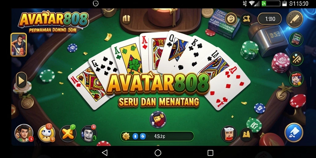 Tampilan gameplay seru di AVATAR808 dengan variasi permainan domino.