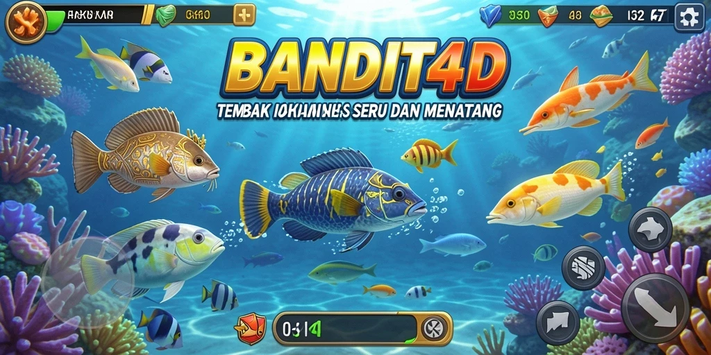 Tangkapan layar dari gameplay BANDIT4D yang seru saat menembak ikan.