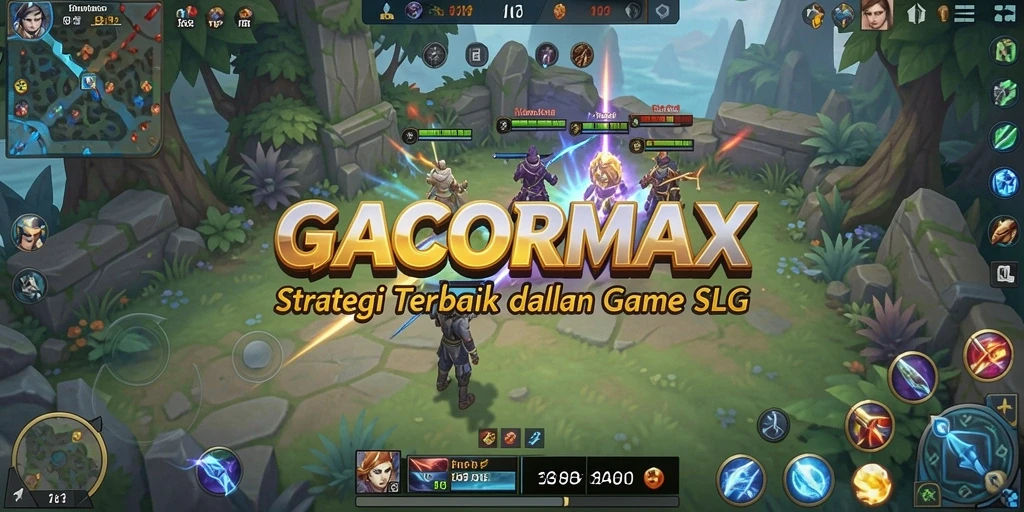 Tampilan gameplay epik dari GACORMAX dengan aksi pertempuran strategis.