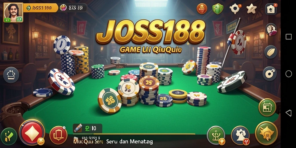 Screenshot utama JOSS188 menampilkan gameplay seru QiuQiu.