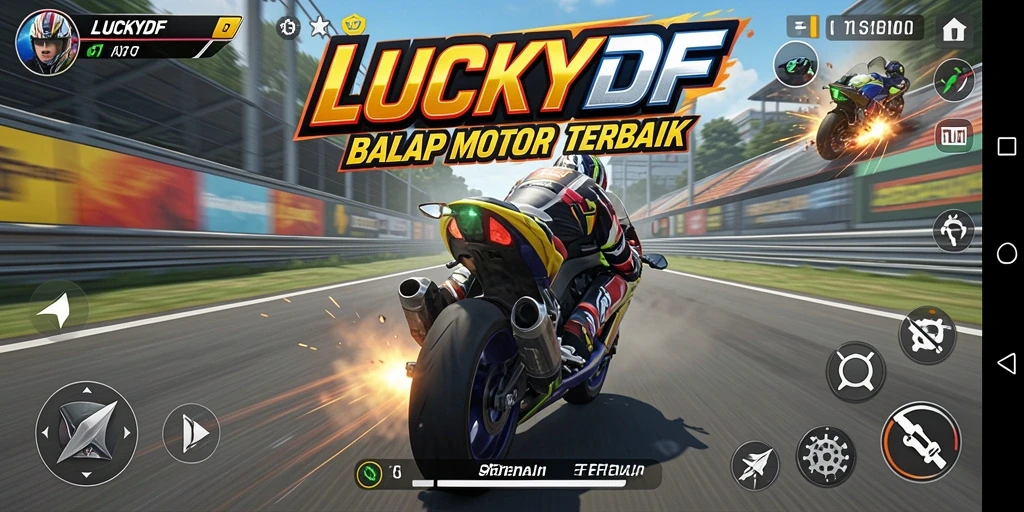Gameplay mendebarkan di <strong>LUCKYDF</strong> dengan adrenalin balap motor.