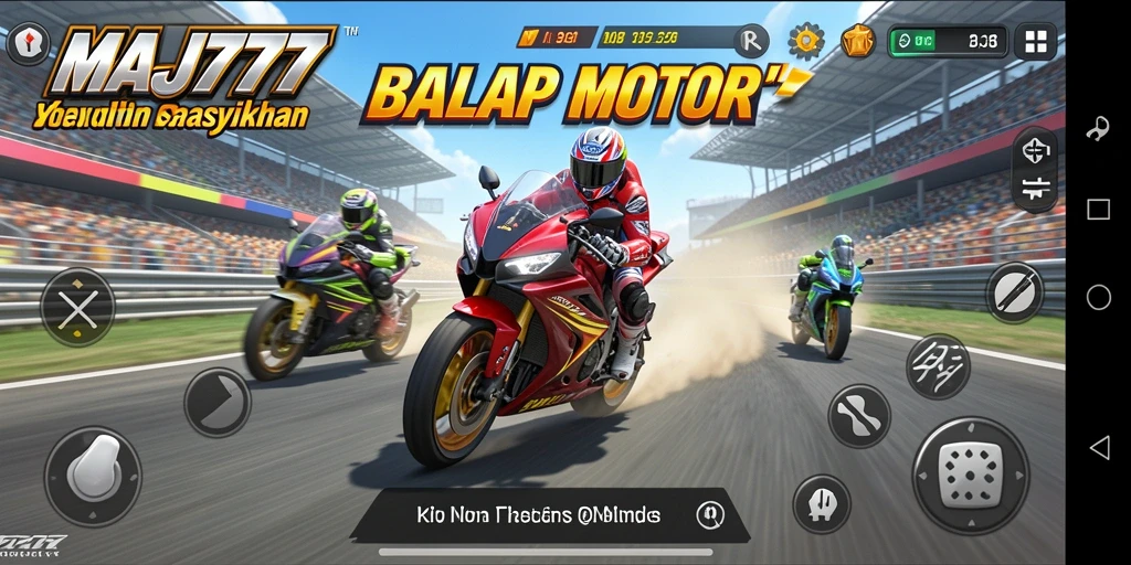 Tampilan menarik dalam balapan motor di MAJ777.