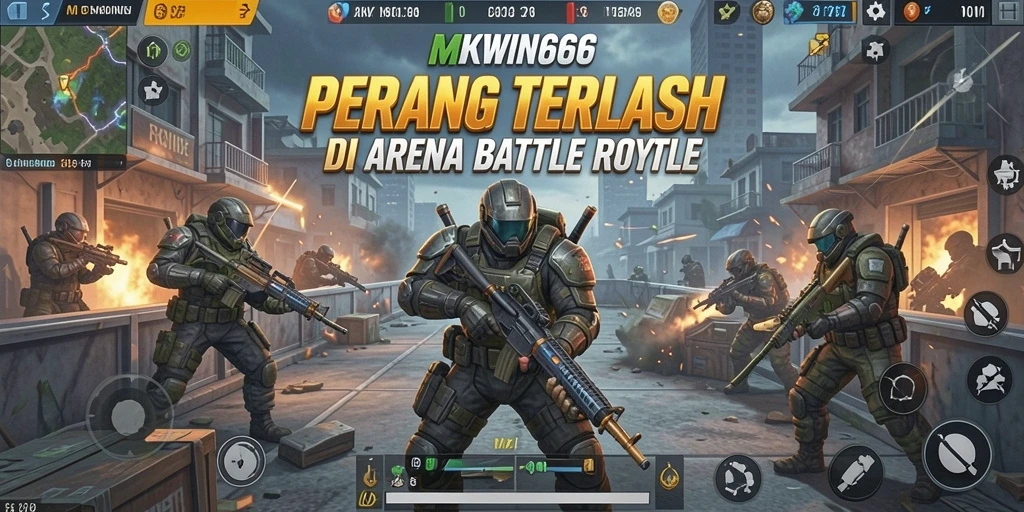 Gameplay seru di MKWIN666 dengan pertempuran Battle Royale yang mendebarkan.