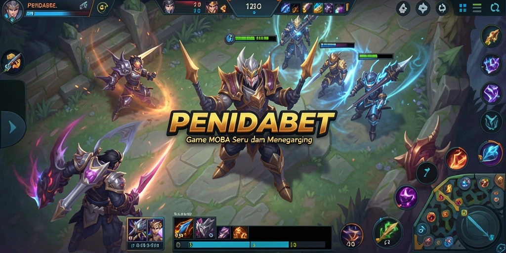 Tampilan gameplay menarik di arena pertarungan MOBA.