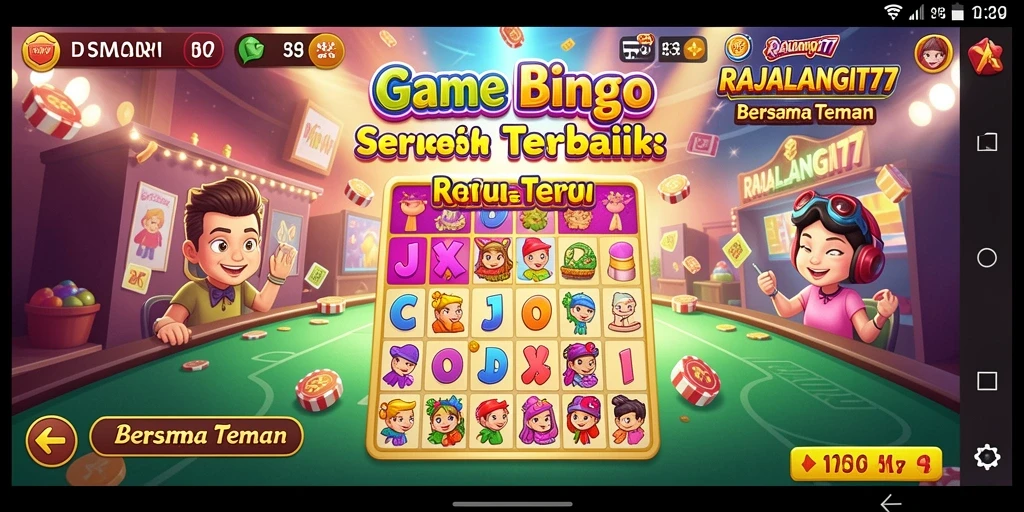 Tampilan gameplay menarik dari aplikasi Bingo RAJALANGIT77.
