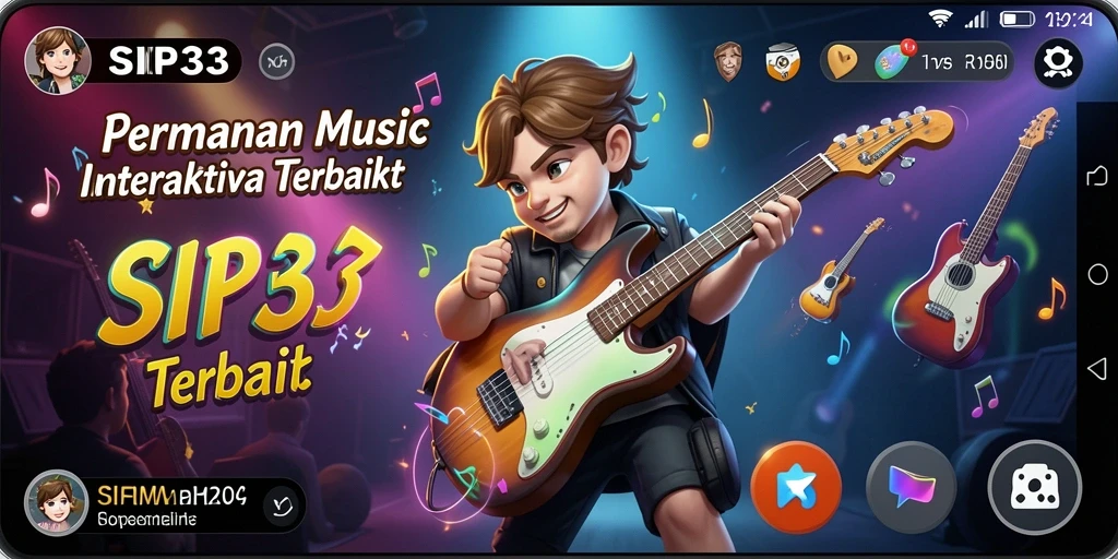 Tampilan screenshot SIP33 dengan gameplay musik interaktif.