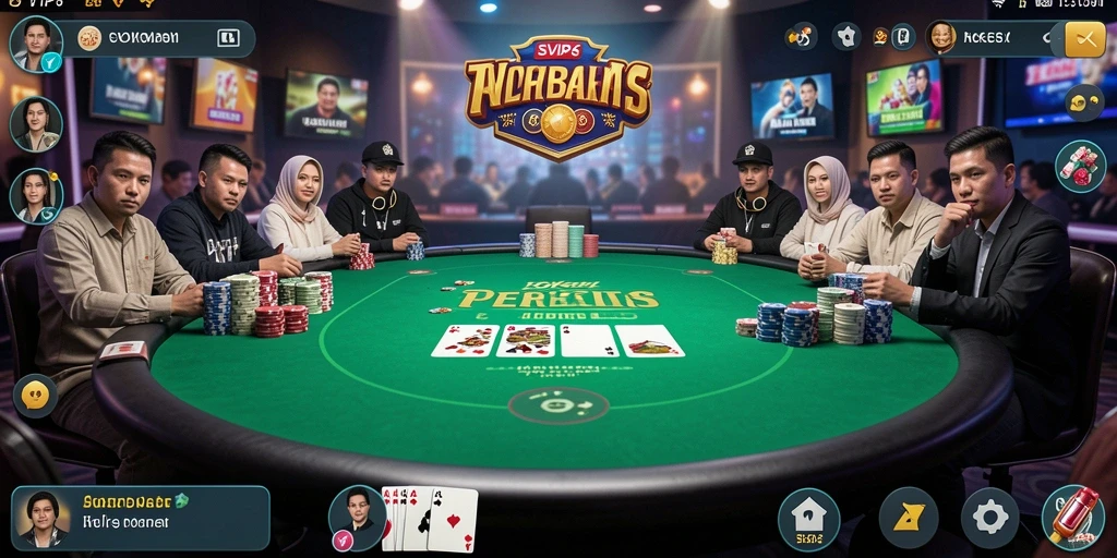 Tampilan gameplay SVIP6 yang menarik dan intuitif untuk permainan poker.