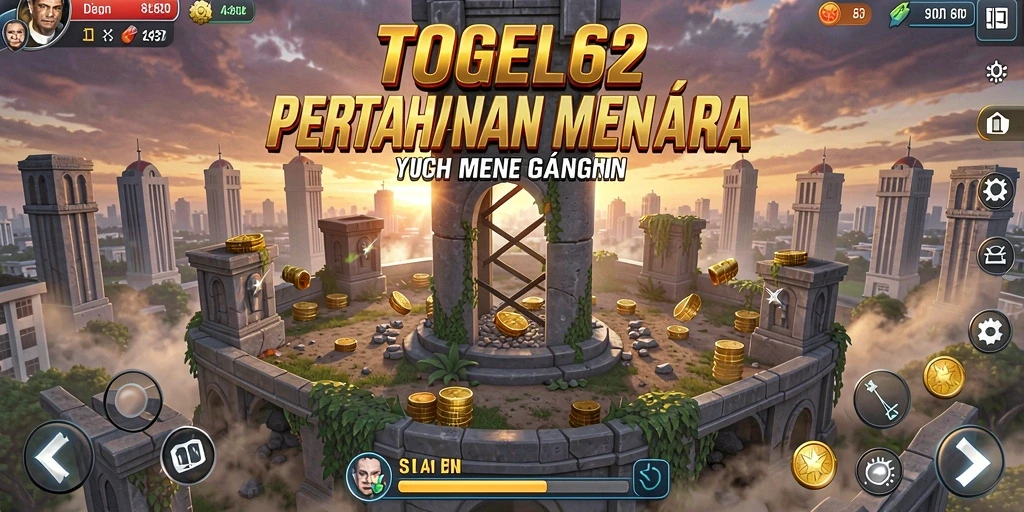 Screenshot gameplay TOGEL62 menunjukkan aksi menara yang mendebarkan.