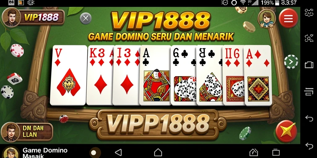 Tangkapan layar menunjukkan gameplay seru dari Domino di VIP188.