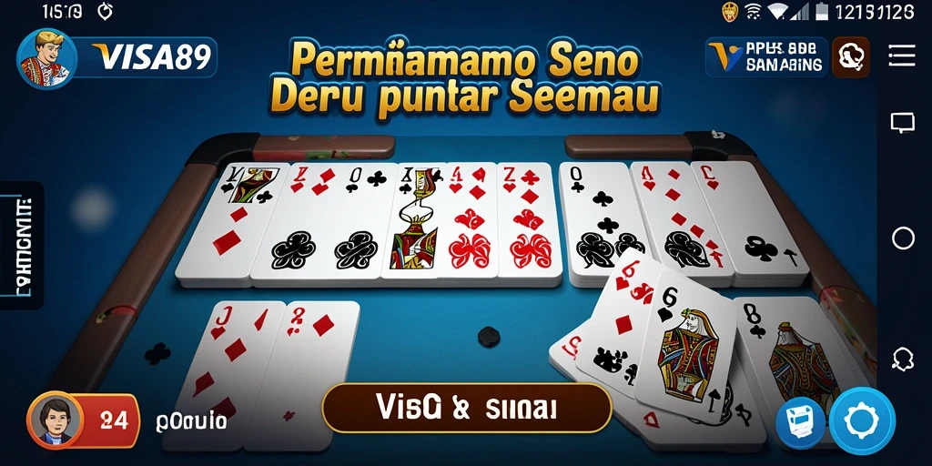 Screenshot gameplay VISA89 yang menunjukkan momen seru saat bermain Domino.