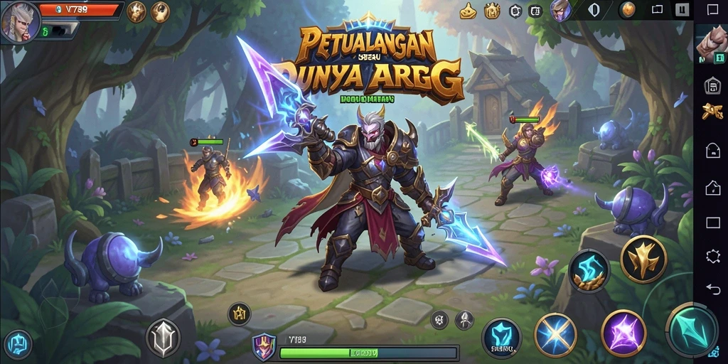 Tampilan menarik dari gameplay <strong>VT789</strong> dengan karakter beraksi dalam petualangan ARPG.