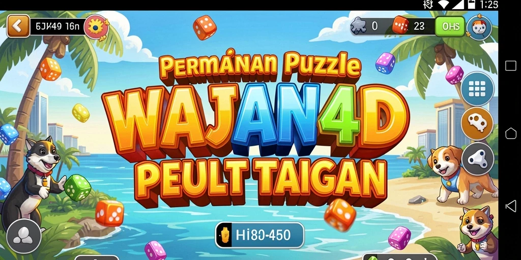 Tampilan permainan WAJAN4D dengan berbagai level Puzzle menarik.